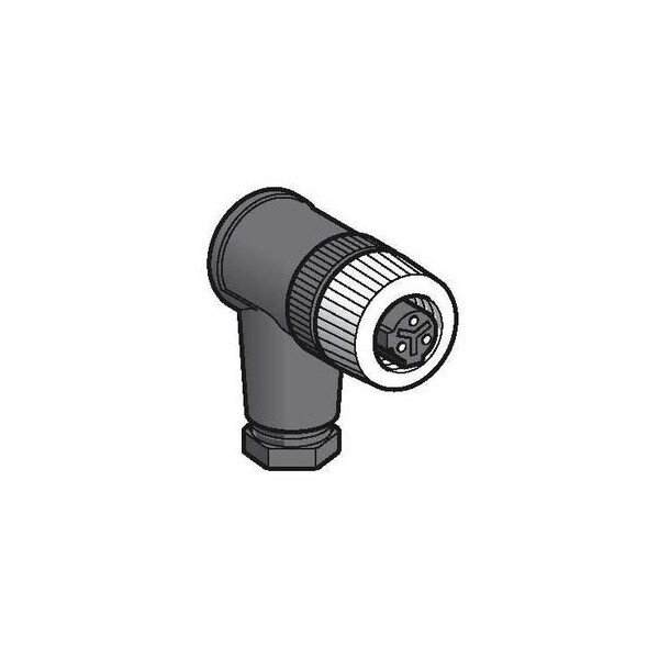 connecteur nu femelle, 1 et 2 20UNF, 3 broches, angle droit presseétoupe Pg 7 - Telemecanique Sensors - XZCC20FCM30B