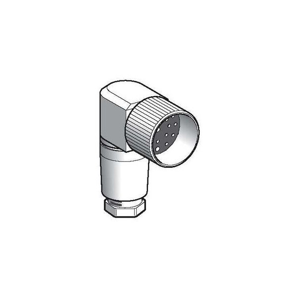 connecteur nu femelle, M23, 19 broches, angle droit presseétoupe Pg 13,5 - Telemecanique Sensors - XZCC23FCM190S