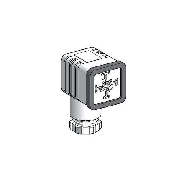 connecteur nu femelle, DIN 43650 A, 4 broches, angle droit presseétoupe Pg 11 - Telemecanique Sensors - XZCC43FCP40B