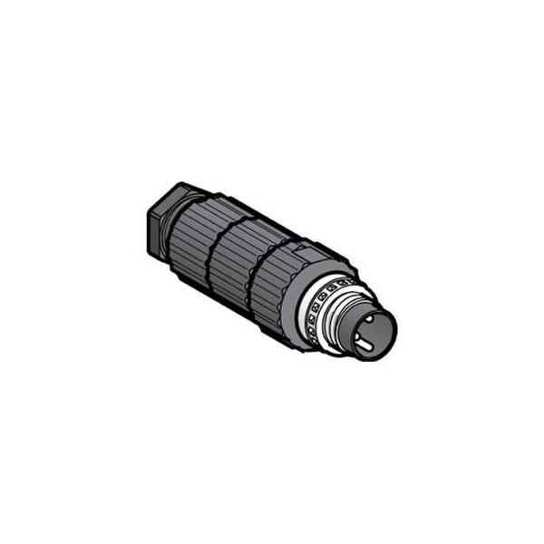 connecteur nu mâle, M8 3 broches, droit presseétoupe M9,5 x 1 - Telemecanique Sensors - XZCC8MDM30V