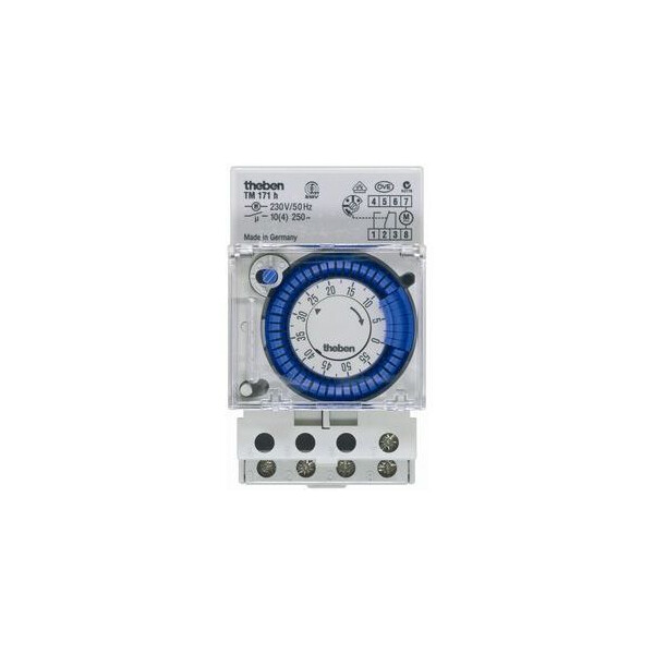 Interrupteur horaire mecanique sans reserve  cycle 1heure  tm 171 h - Theben - 1710008