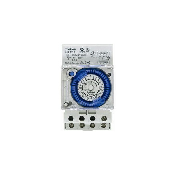 Interrupteur horaire mecanique  avec reserve de marche 1 no+1nf sul 181 h - Theben - 1810008