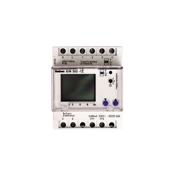 Gestionnaire  d'energie fil pilote modulaire 7 j 1 zone sim 352 1z 6 ordres - Theben - 3520801