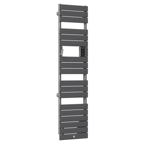 Radiateur Sèche-Serviettes Etroit Gris Menhir avec Soufflerie 1750 W Riviera 2 Thermor - Thermor - 498262