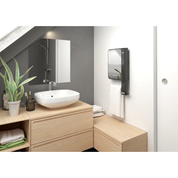 Radiateur sèche-serviettes soufflant 800W Thermor Illico3 miroir  - Thermor - 491374
