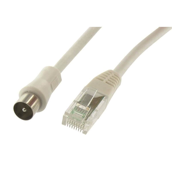 Cordon tv rj45->coax 9.52 2m - Uniformatic - 40922