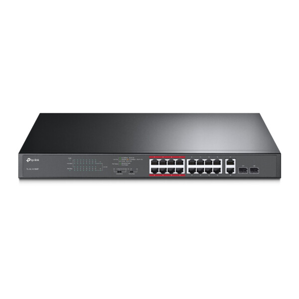 Switch special videosurveillance 18 port : 16x10/100 poe+ 30w  2xgigabit 2xsfp - Uniformatic - 61156