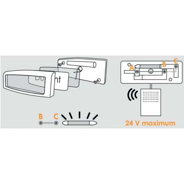 Bp filaire lumineux 12-24v (22020) - Urmet - 51022
