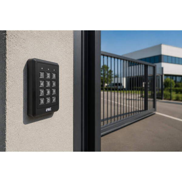 Clavier codé façade Abs  2 relais compact saillie noir.Certifié IP65/IK07 - Urmet - 141302