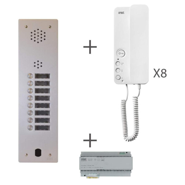 Kit audio 1r 8bp 2 voice programmé (20332) - Urmet - KA83/108