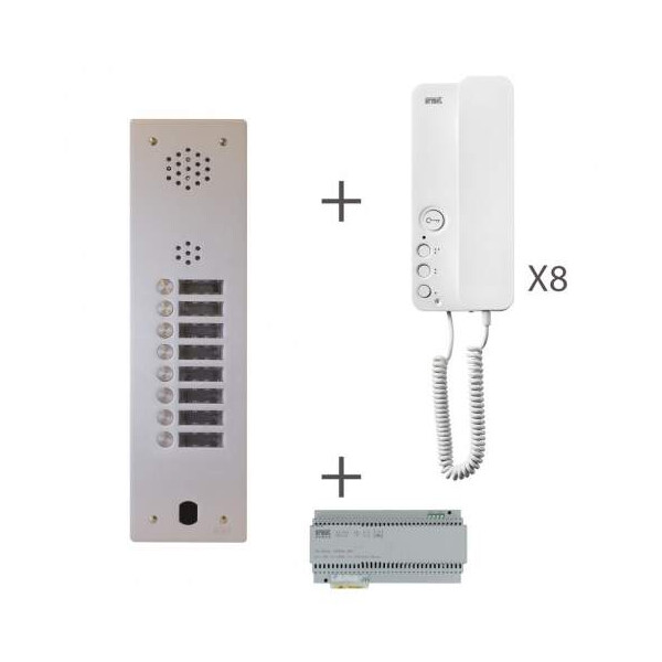 Kit audio 1r 8bp 2 voice programmé (20332) - Urmet - KA83/108
