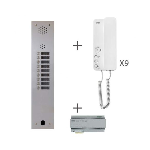 Kit audio 1r 9bp 2 voice programmé (20333) - Urmet - KA83/109