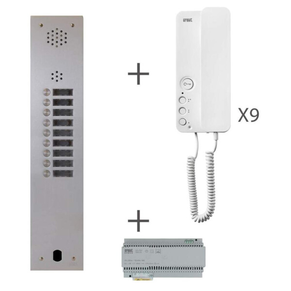 Kit audio 1r 9bp 2 voice programmé (20333) - Urmet - KA83/109