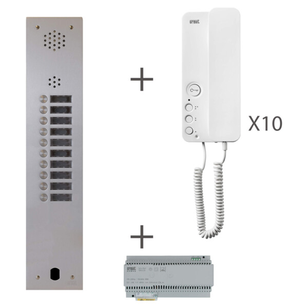 Kit audio 1r 10bp 2 voice programmé (20334) - Urmet - KA83/110