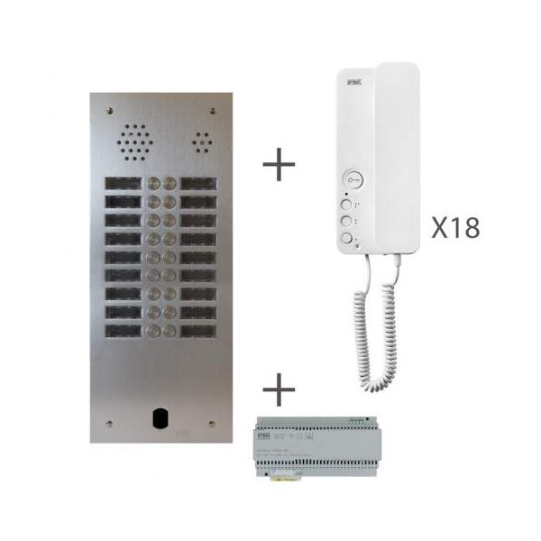 Kit audio 2r 18bp 2 voice programmé (20351) - Urmet - KA83/218