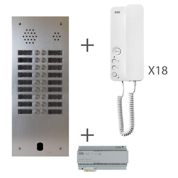 Kit audio 2r 18bp 2 voice programmé (20351) - Urmet - KA83/218
