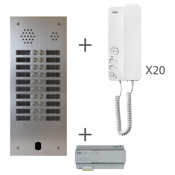 Kit audio 2r 20bp 2 voice programmé (20352) - Urmet - KA83/220