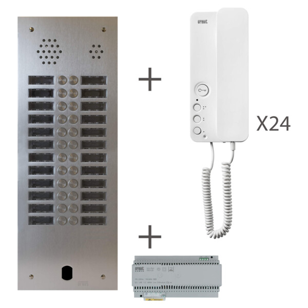 Kit audio 2r 24bp 2 voice programmé (20354) - Urmet - KA83/224