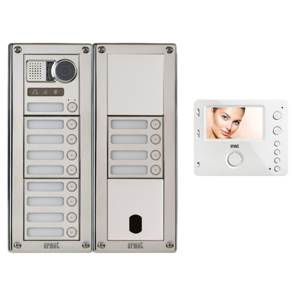 Kit video sinth inox 10 bp 2v (21743) - Urmet - KVSI83/10