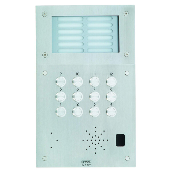 Plaque inox 12bp+grav+ecl (12820) - Urmet - 52012G
