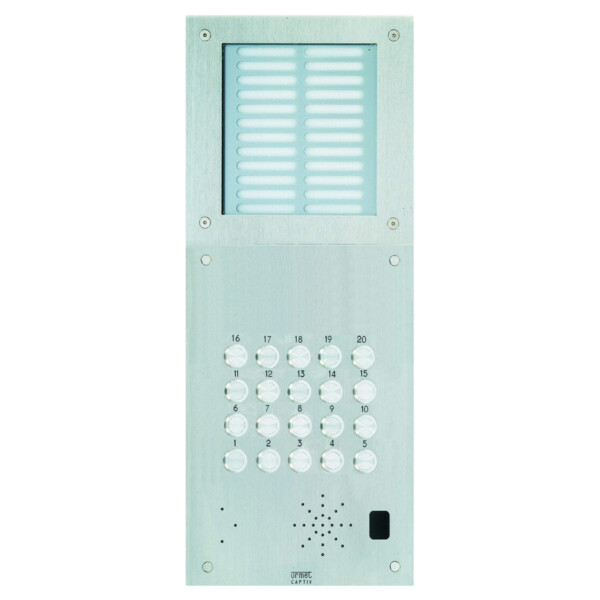 Plaque inox 20bp+grav+ecl (12824) - Urmet - 52020G