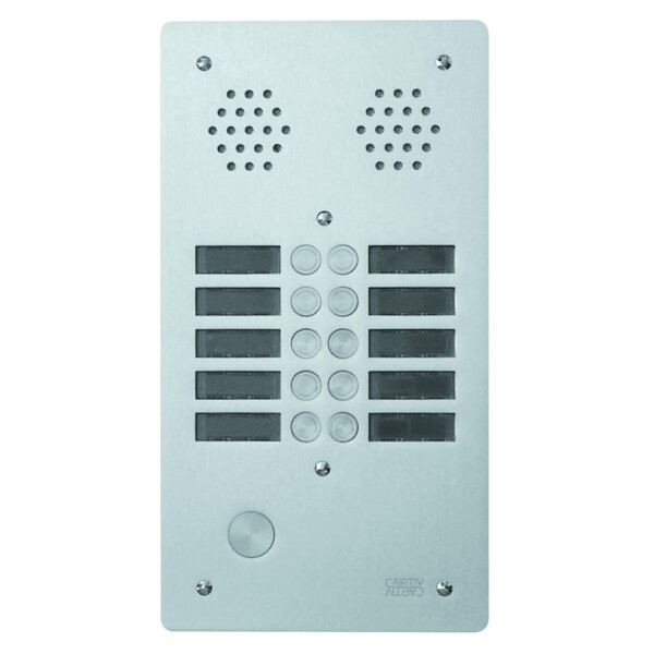 Plaque a.v alu 6mm 2r 10bp (407) - Urmet - 7772/10
