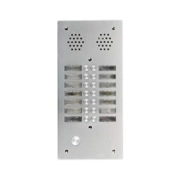 Plaque a.v alu 6mm 2r 14bp (409) - Urmet - 7772/14