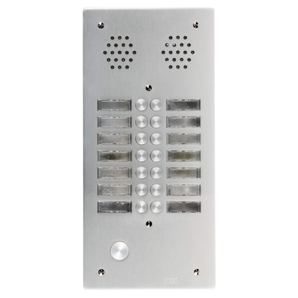 Plaque a.v alu 6mm 2r 14bp (409) - Urmet - 7772/14