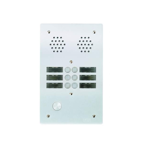 Plaque a.v alu 6mm 2r 06bp (418) - Urmet - 7772/6