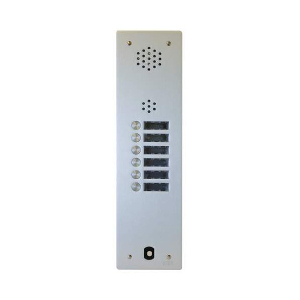 Plaque audio alu 6 bp 2 voice complete (20572) - Urmet - A83/106M