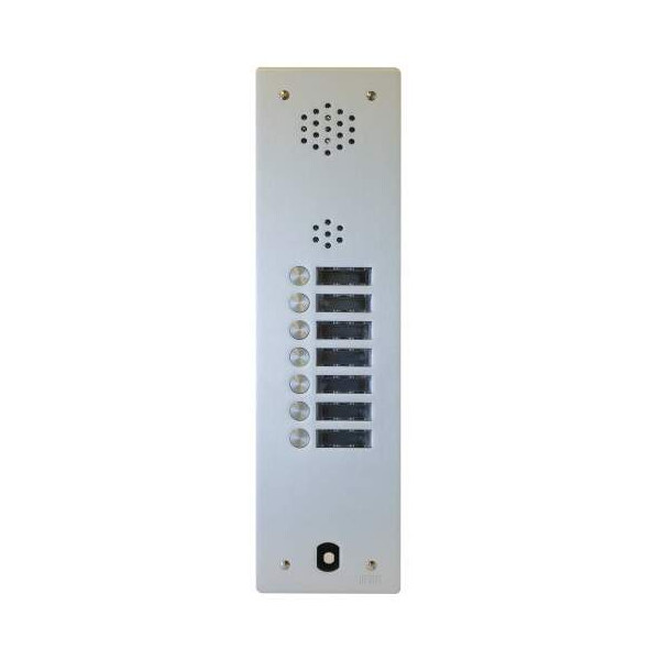 Plaque audio alu 7 bp 2 voice complete (20573) - Urmet - A83/107M