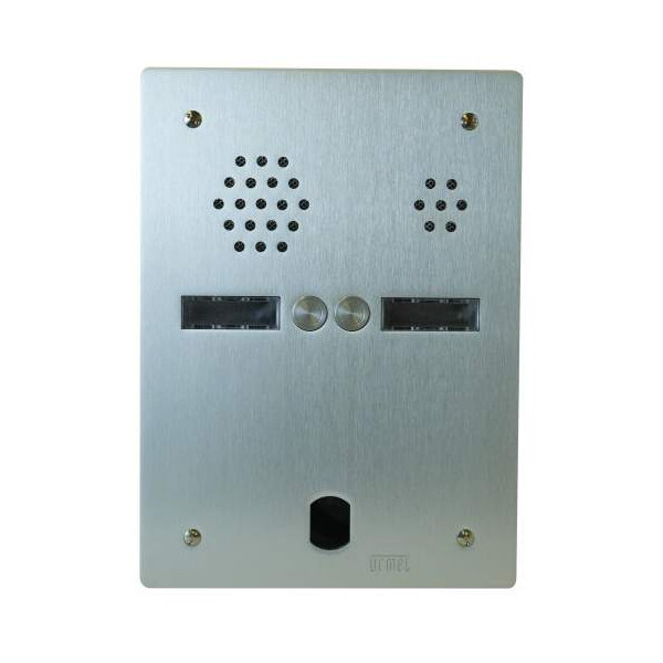 Plaque audio alu 2r 2bp 2voice complete (20579) - Urmet - A83/202M