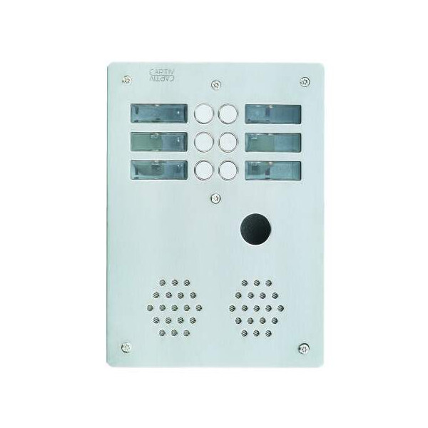 Plaque inox 6bp 2r ptt (5475) - Urmet - AX2006