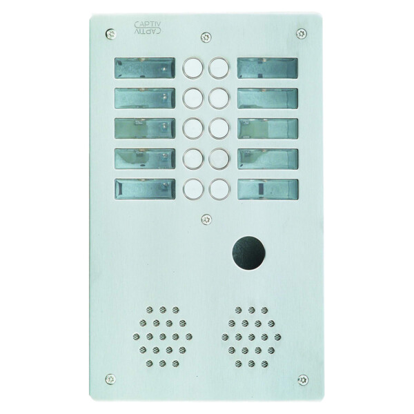 Plaque inox 10bp 2r ptt (5477) - Urmet - AX2010
