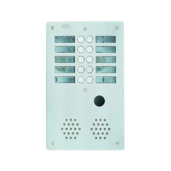 Plaque inox 10bp 2r ptt (5477) - Urmet - AX2010