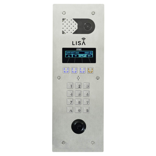 Platine lisa 2l inox (21384) - Urmet - DLISA/I