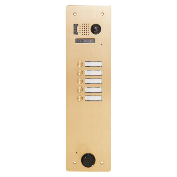 Plaque video alu 5 bp 2 voice champagne (20641) - Urmet - V83/105CH