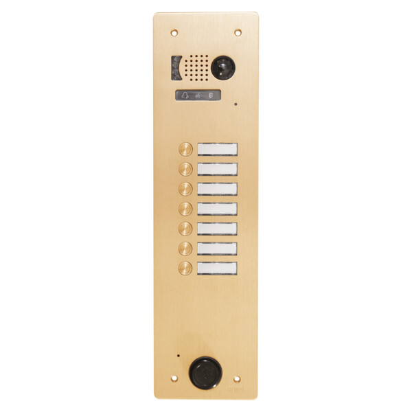 Plaque video alu 7 bp 2 voice champagne (20643) - Urmet - V83/107CH