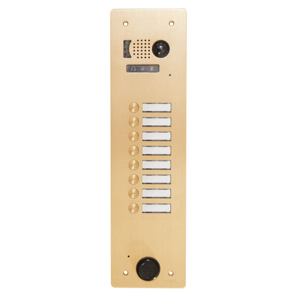 Plaque video alu 8 bp 2 voice champagne (20644) - Urmet - V83/108CH