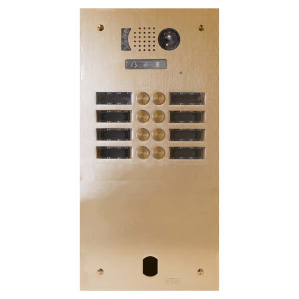 Plaq video alu 2r 8 bp 2voice champagne (20648) - Urmet - V83/208CH