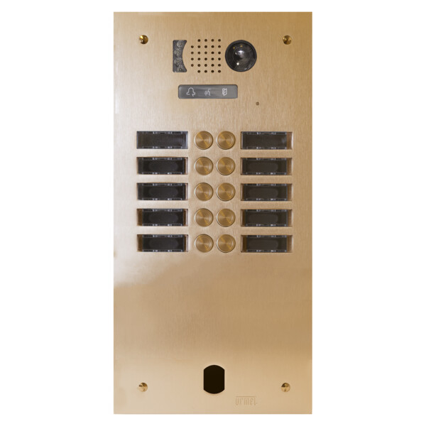 Plaque video alu 2r 10bp 2voice champagn (20625) - Urmet - V83/210CH