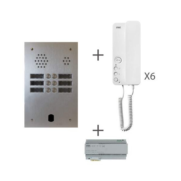 Kit audio 2r 6bp 2 voice programmé (20273) - Urmet - KA83/206