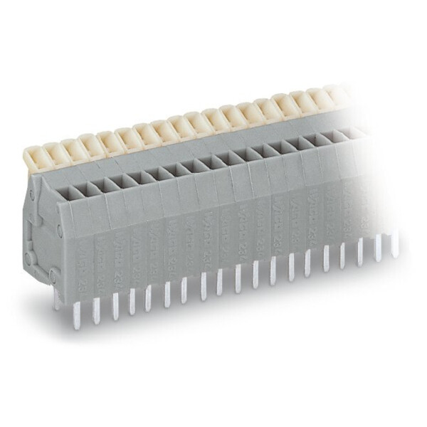 Barrette à bornes ci pas 2,5 mm 9 pôles avec poussoir/ gris - Wago - 234209