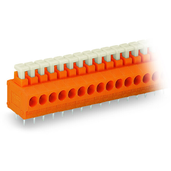Barrette à bornes ci 1c avec poussoir 2 pôles pas 3,81 mm - Wago - 235102