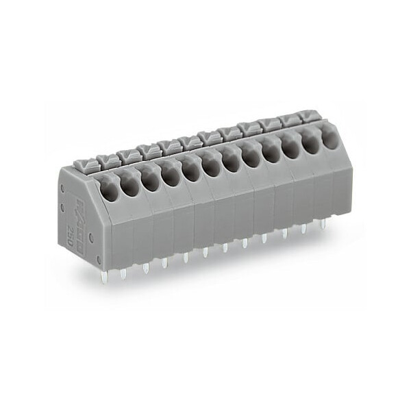 Borne pour ci  poussoir 1,5mm² pas3.5mm 10 pôles, rouge - Wago - 250110/000005