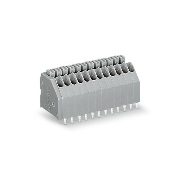 Borne pour ci  poussoir 0.5mm² pas 2,5mm 3 pôles, gris - Wago - 250303
