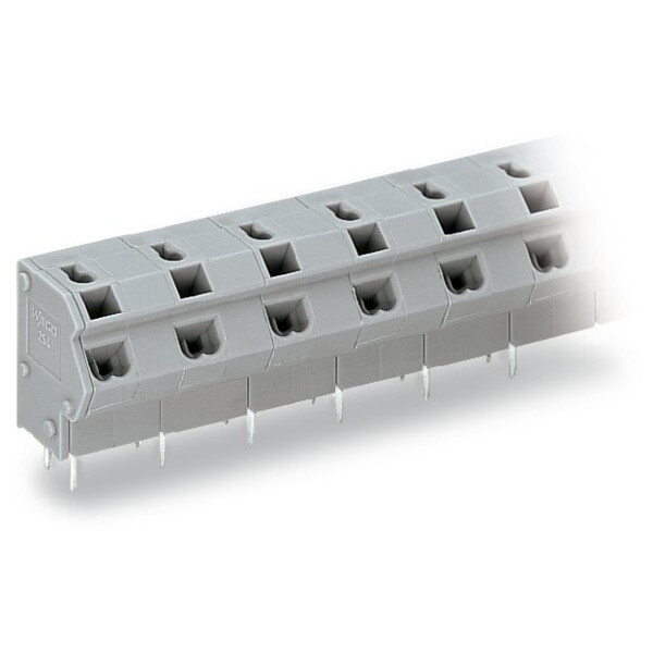 Barrette à bornes ci 2c 0.75 mm² / 6 pôles / pas 10-10,16 mm / gris - Wago - 254356