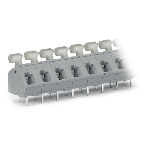 Borne pour ci  bouton-poussoir 2,5mm² pas 7.5/7.62mm 7 pôles, gris - Wago - 256507/334000