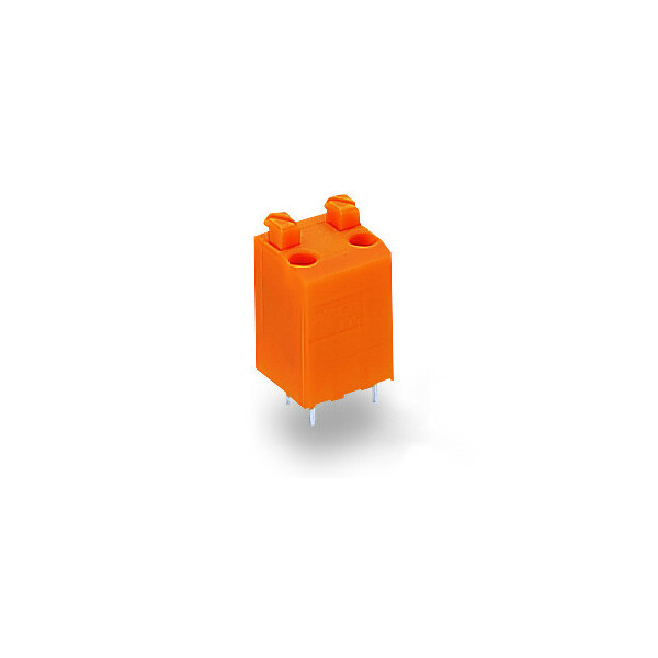 Bloc de bornes pour ci, 2 pôles / av. poussoir, pas 3,81 mm - Wago - 735123/001000