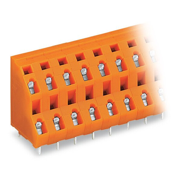 Barrette à bornes ci / 2 étages / 6 pôles / pas 7,62 mm / orange - Wago - 736606